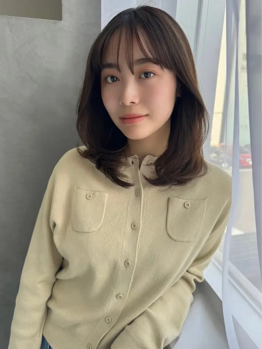 ミディアム カラー レイヤーカット 🫧SOYON non🫧のヘアスタイル