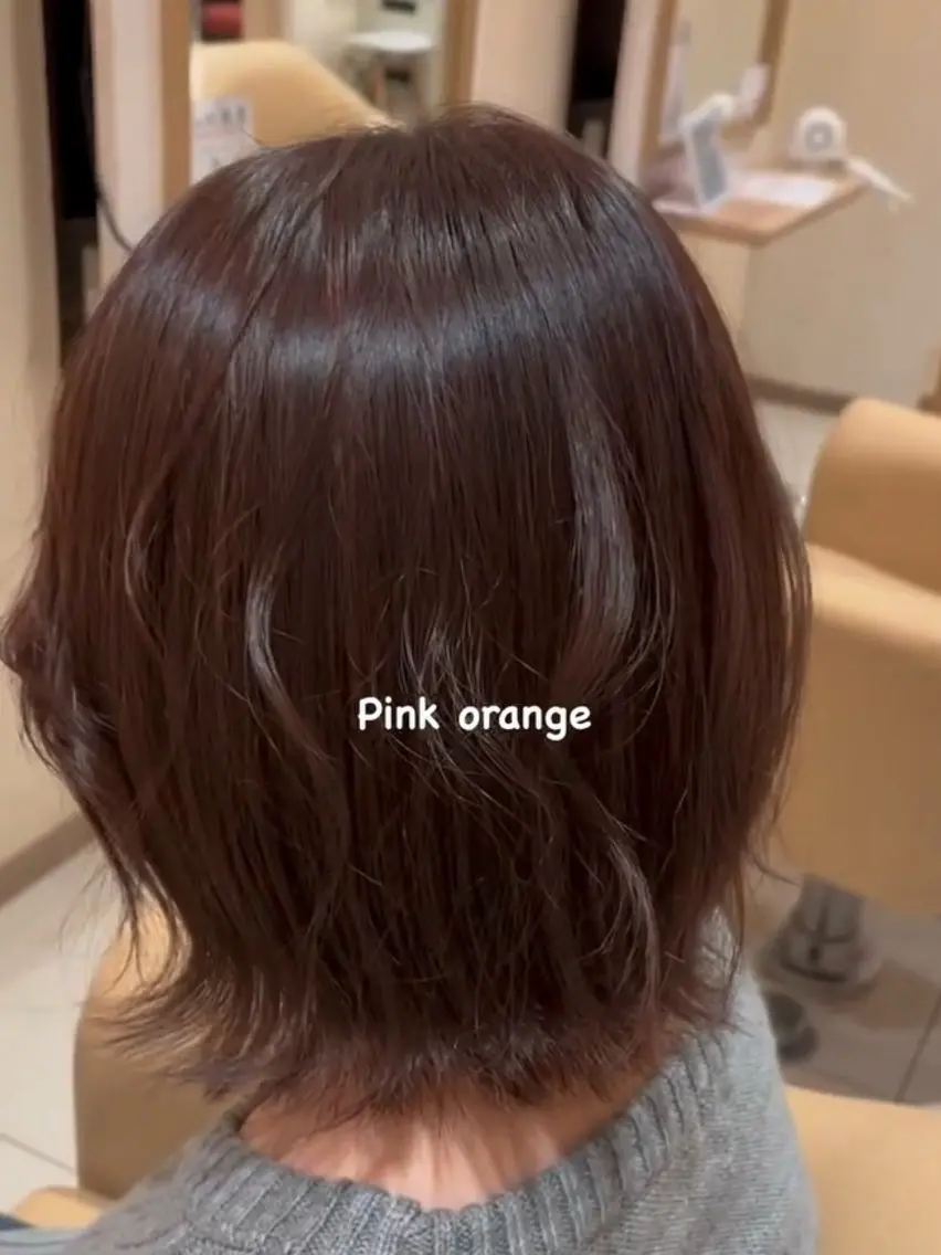 カラー ピンクカラー ヘアカラー 中根 智のヘアスタイル