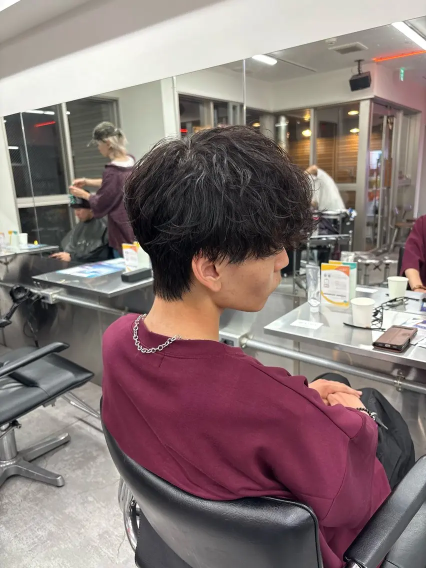 ミディアム カラー パーマ メンズ カット パーマ トリートメント ヘアセット 🔥最強メンズ特化/ パーマの達人🔥風見のヘアスタイル