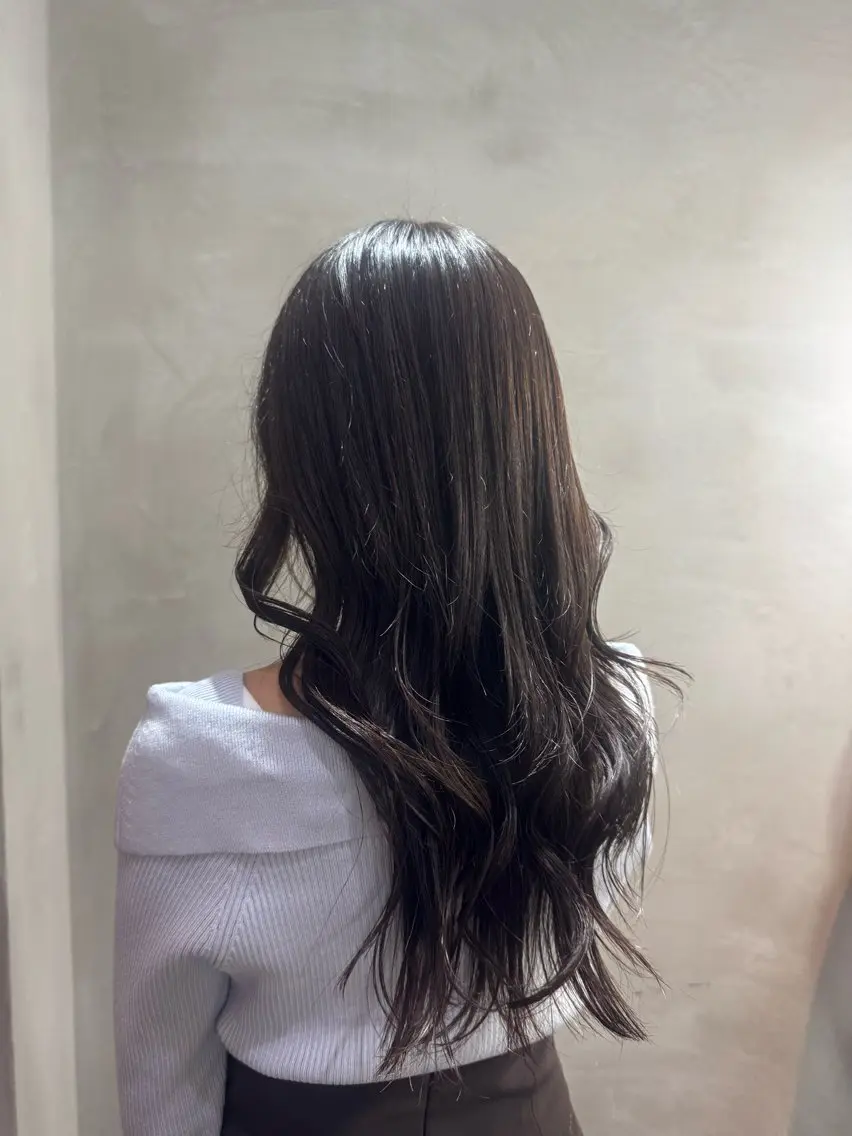 カラー ブラウンカラー ショコラグレージュ 透明感カラー グレージュ Kurumi🌙韓国 レイヤー/艶感カラーのヘアスタイル