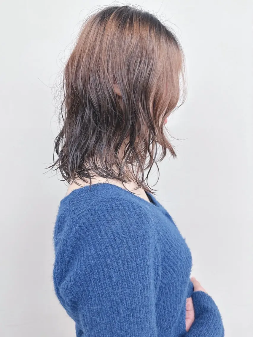 ミディアム パーマ カット パーマ ボブ/ゆるふわ ボブパーマ/とういのヘアスタイル