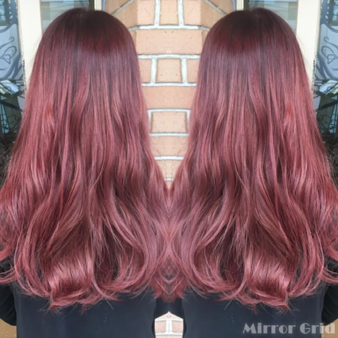ロング カラー グラデーションカラー ラベンダーカラー ピンクカラー ピンクラベンダー 北條 優輝のヘアスタイル