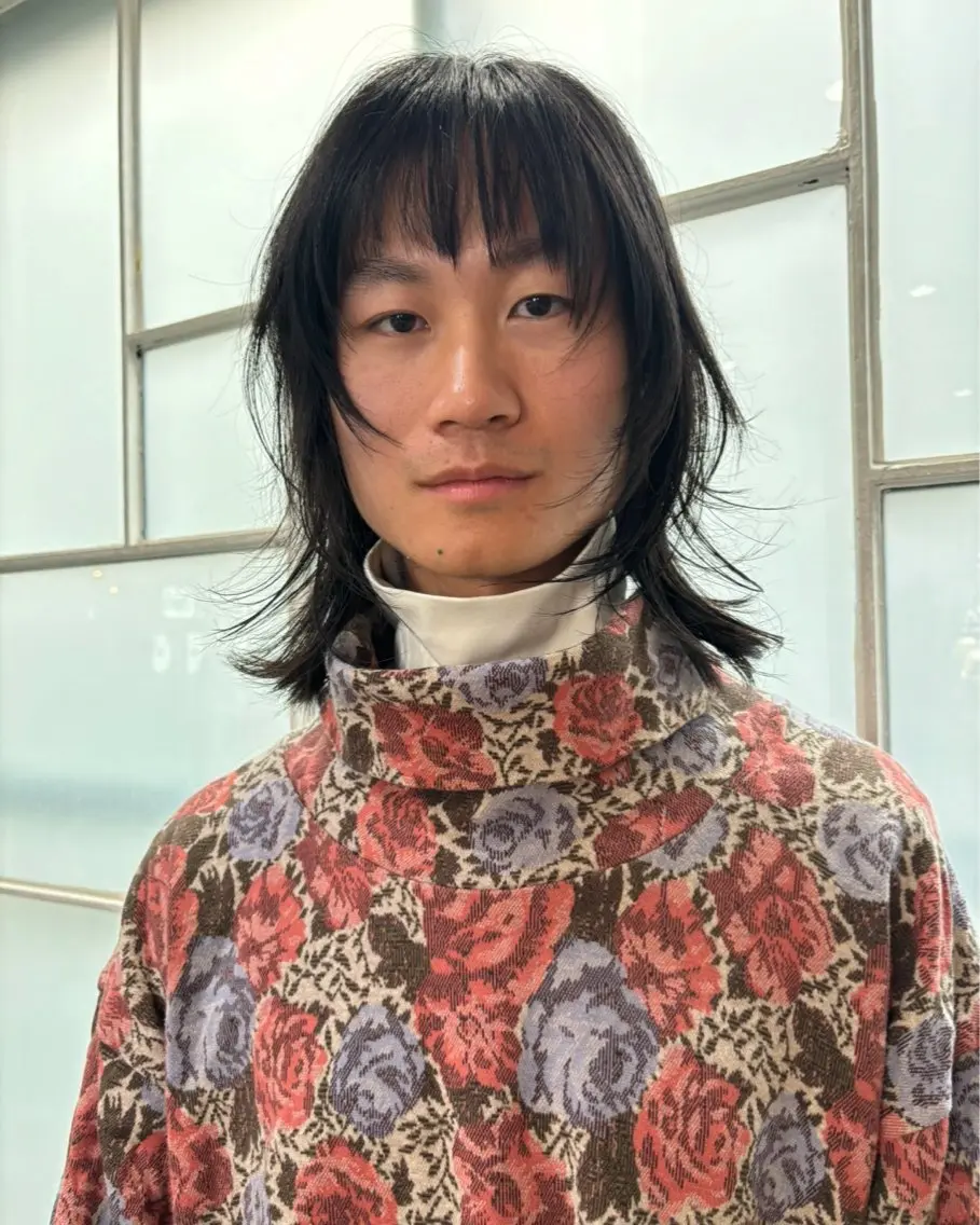 ミディアム メンズ レイヤーカット 中目黒メンズ刈り上げ Harunaのヘアスタイル