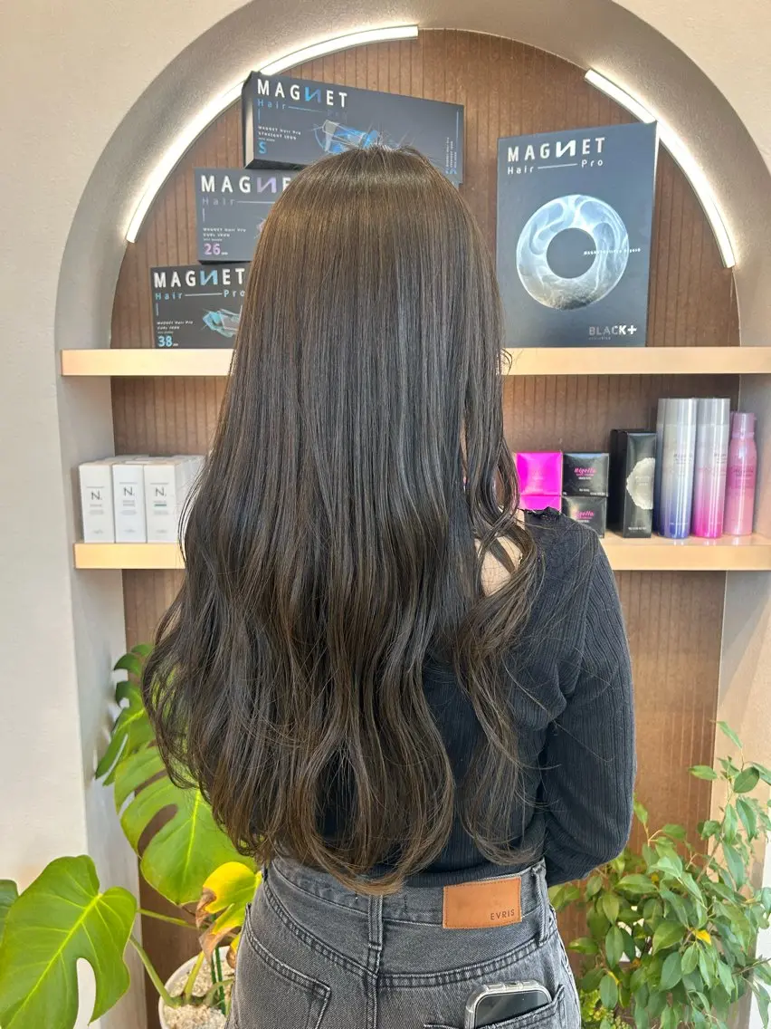 カラー ブリーチ グレージュ オレンジ カット ヘアカラー roan宗像店 Megumiのヘアスタイル