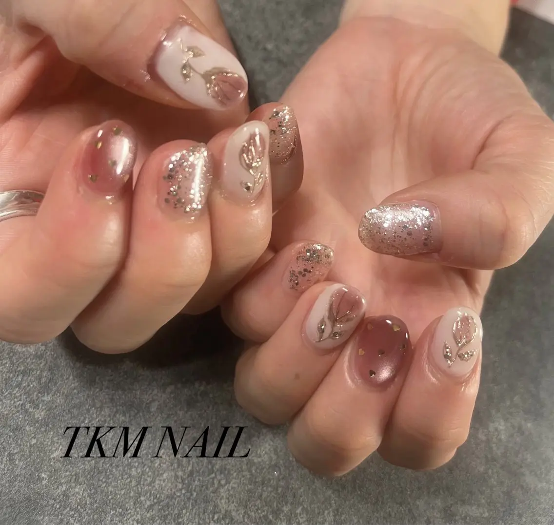 ネイル シンプルネイル ハンドネイル フットネイル ______ TKM  NAILのネイルデザイン