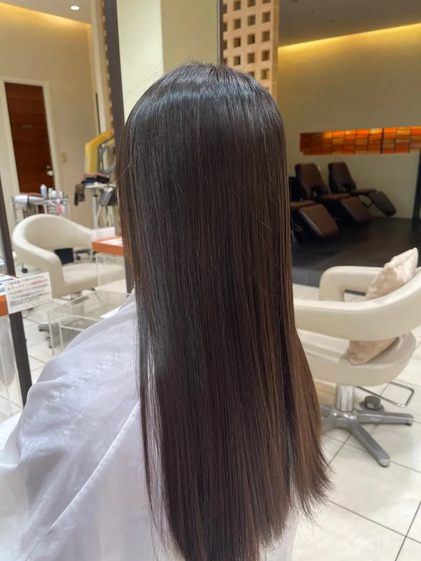 ロング 髪質改善 カット ヘアカラー トリートメント カネヒラ リョウスケのヘアスタイル