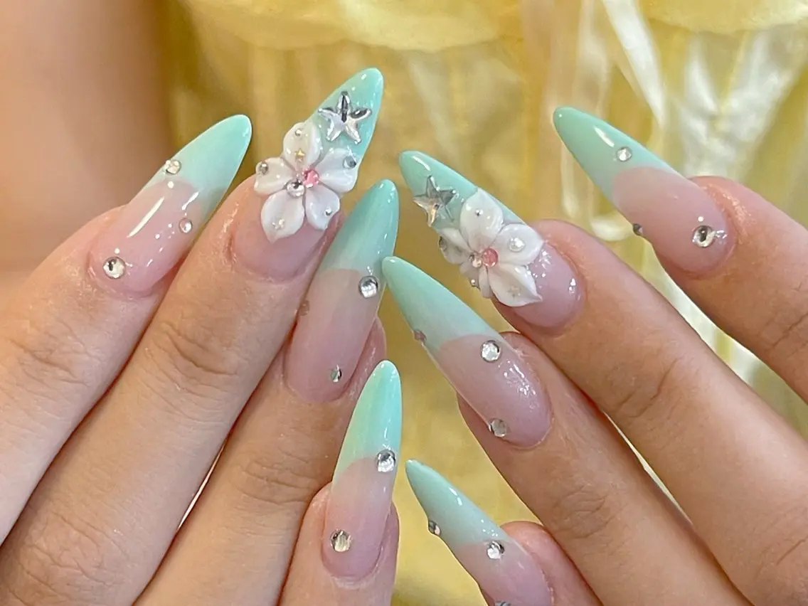 ネイル 長さ出し ジェルネイル 韓国ネイル マグネットネイル 持ち込み ハンドネイル Belle Nail Salonのネイルデザイン