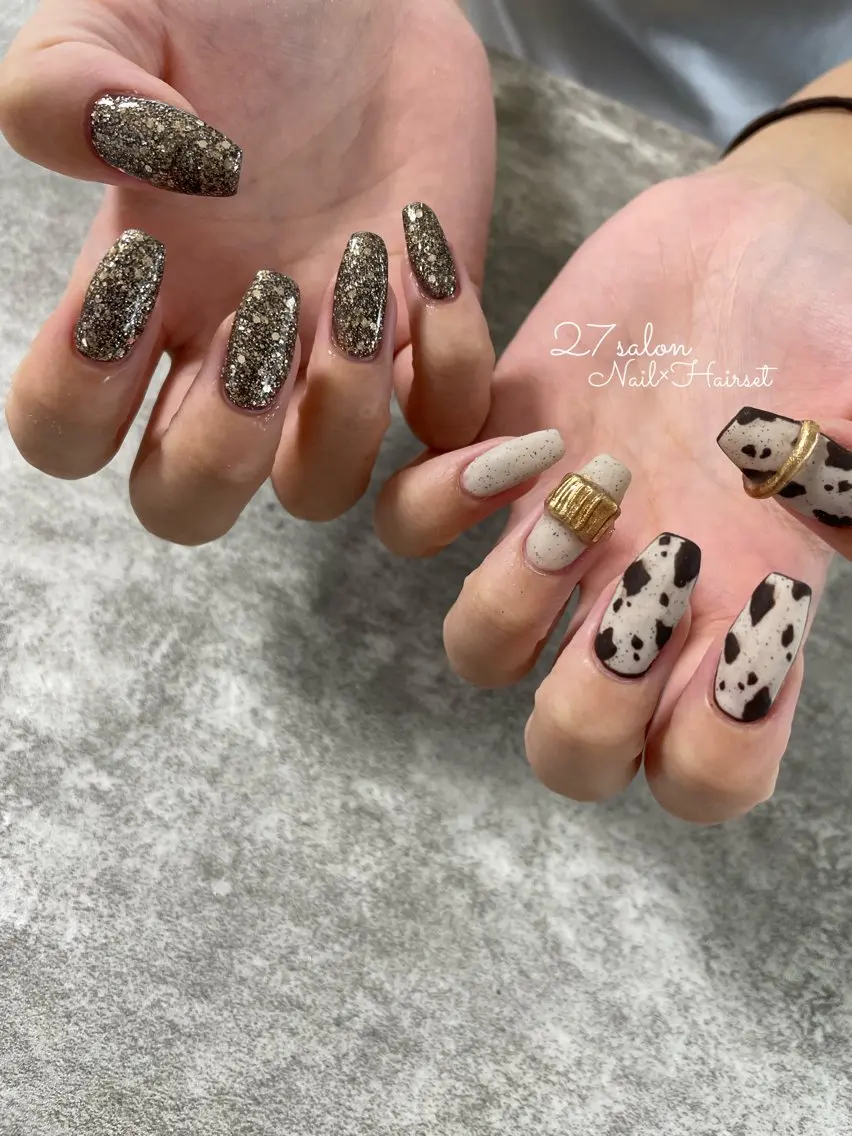 ネイル ラメ(グリッター) 27salon yuinaのネイルデザイン
