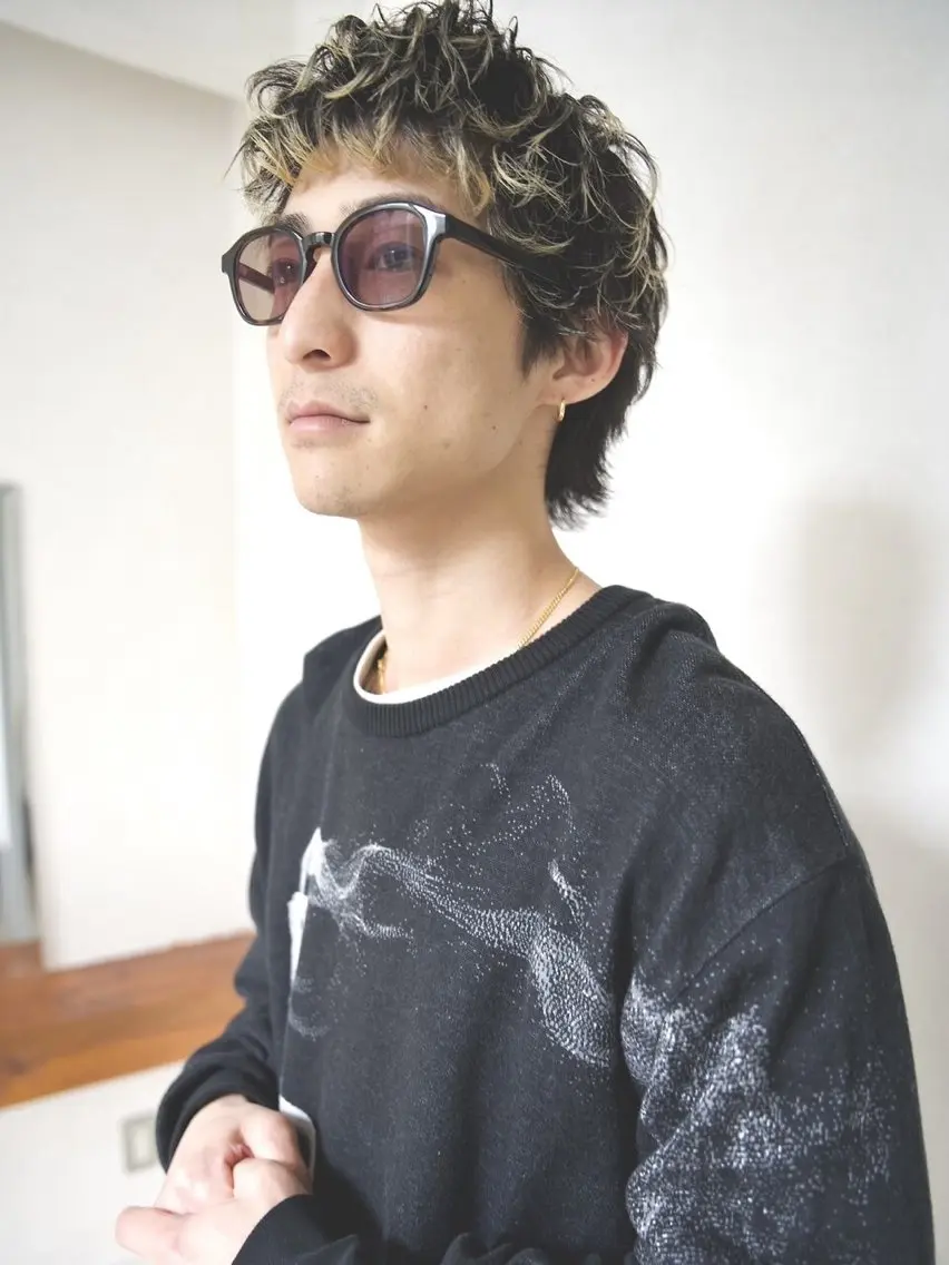 ショート メンズ カット パーマ keshiki 大名のヘアスタイル