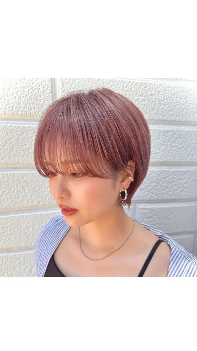 ショート カラー カット ヘアカラー 🌟TOSHI/透明 感カラー/ショートのヘアスタイル
