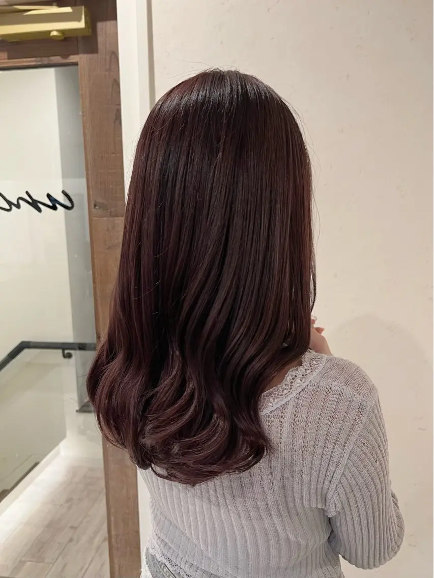 ロング カラー ラベンダーカラー ピンクカラー ピンクラベンダー ヘアカラー トリートメント 工藤 梨花のヘアスタイル