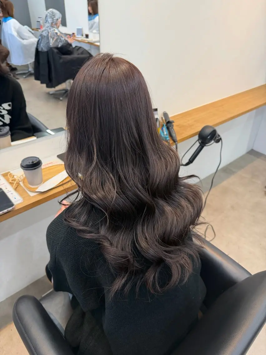 ロング カラー ブラウンカラー ラベンダーカラー 韓国風hair💕 Kanonのヘアスタイル