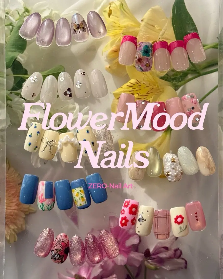 【限定】🌸💐Flower Mood Nails A🌷🌸(オフなし)の写真