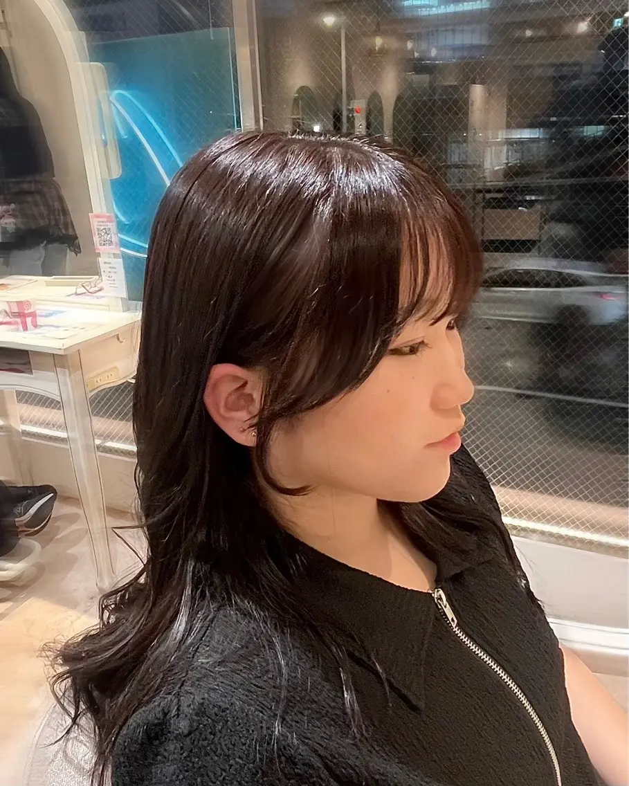 ロング レイヤーカット 小顔カット カット CreBiA🫧名駅 馬場のヘアスタイル