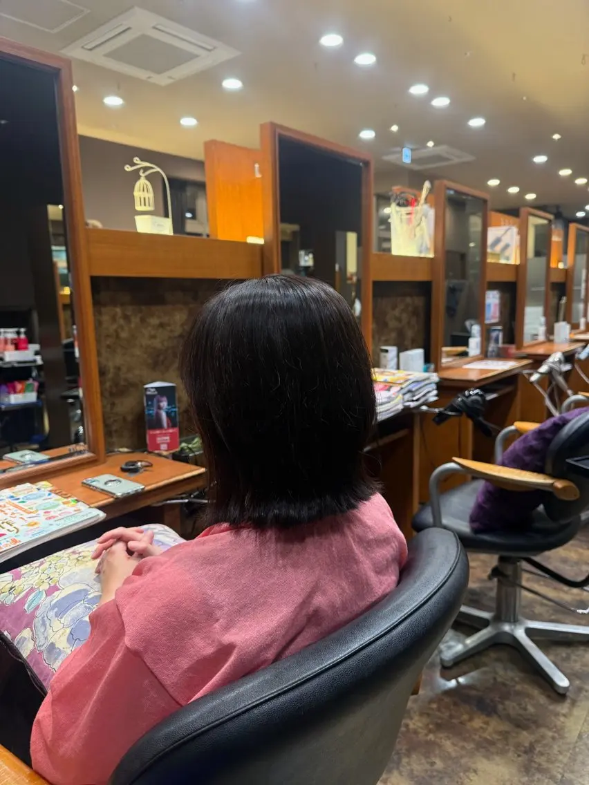 ミディアム カラー カット ヘアカラー キクチ マナのヘアスタイル