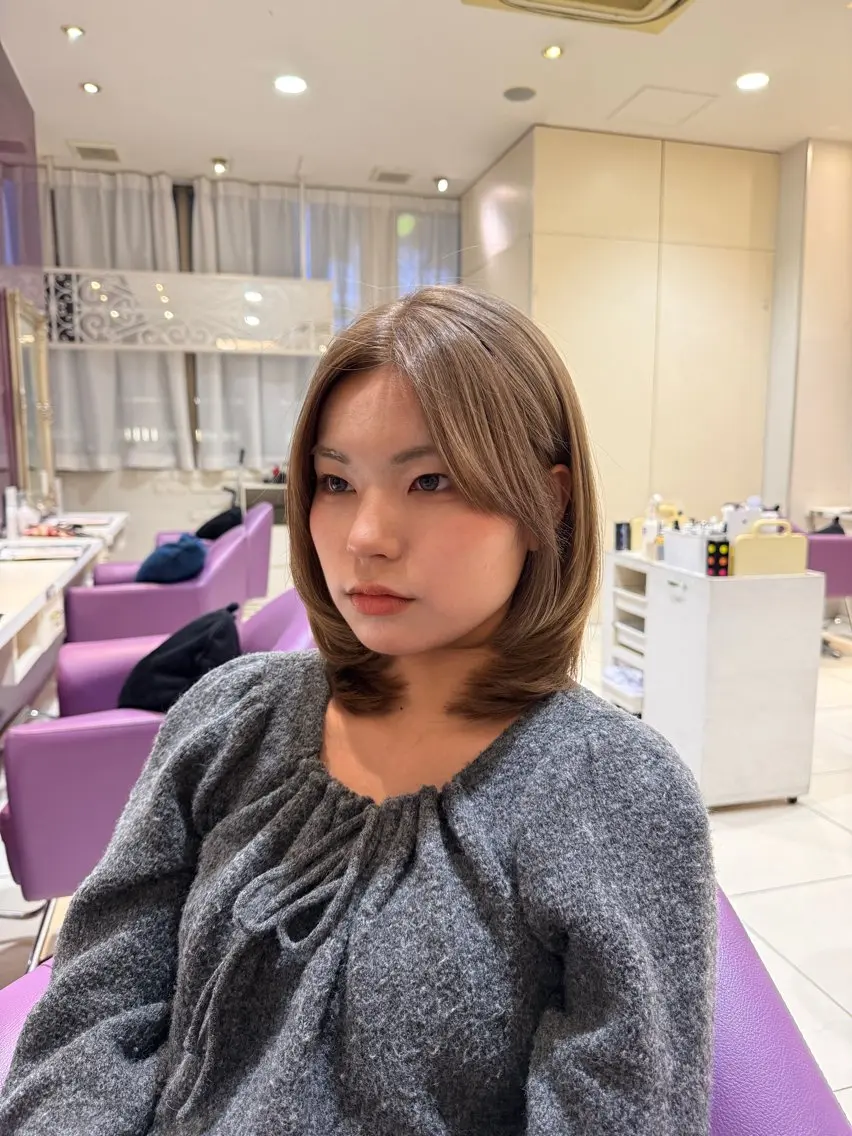 カラー 🍒ベージュ/ピンク ベージュ🍒なつきのヘアスタイル