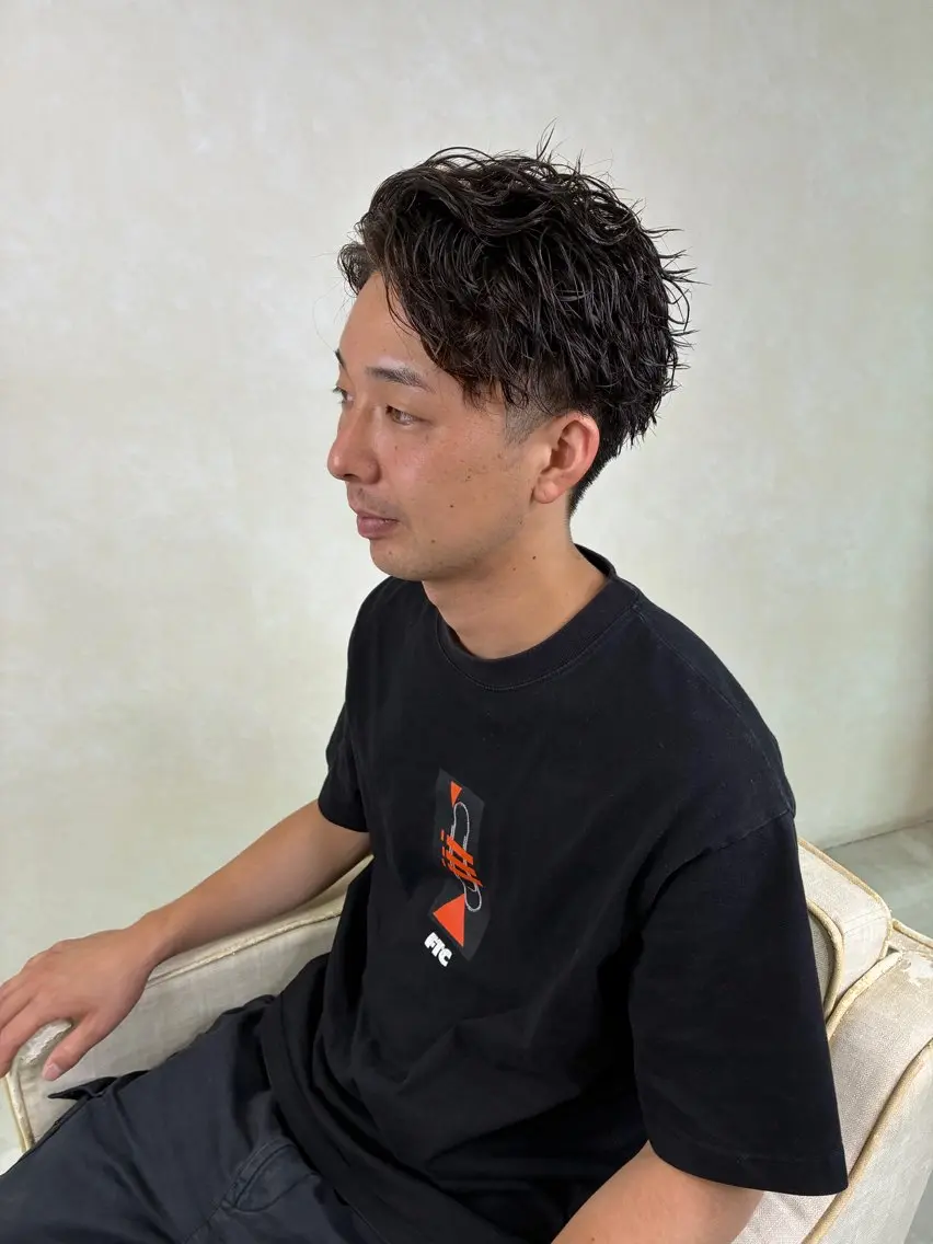 ショート パーマ メンズ メンズパーマ 似合わせカット メンズ特化✨パーマス タイル大得意安田海斗のヘアスタイル