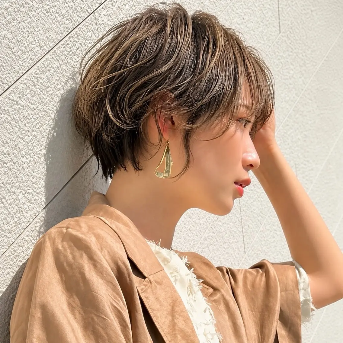 ショート カラー 心斎橋/難波ショート 白髪ぼかし　中尾のヘアスタイル