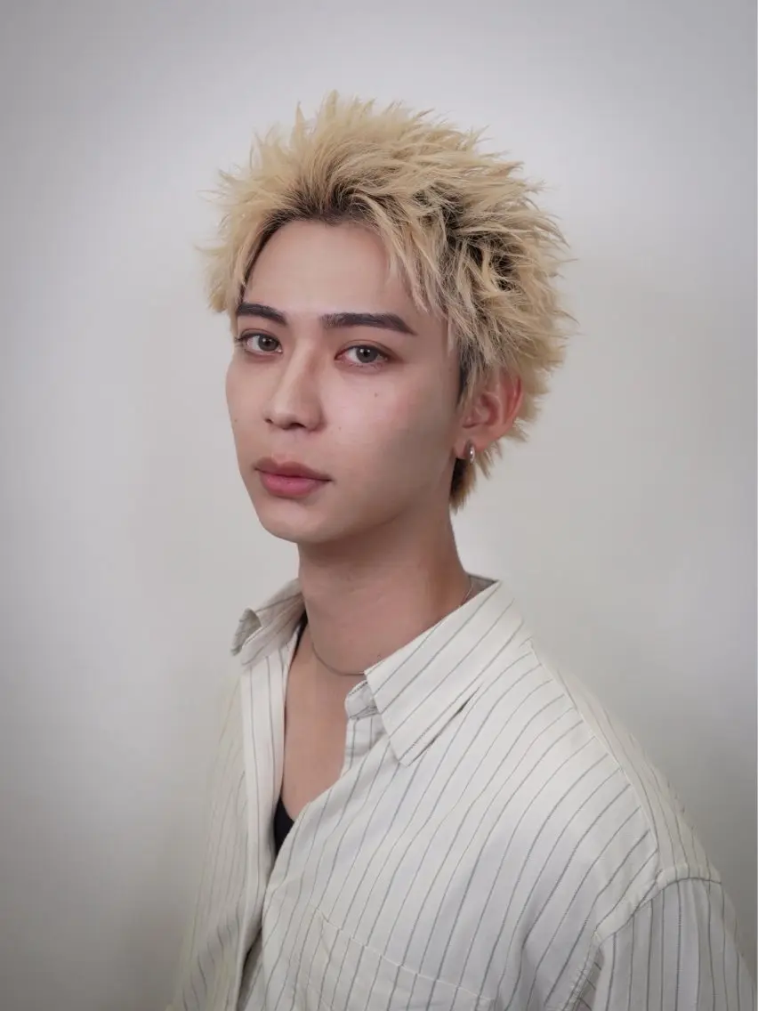 メンズ スパイキーショート 坂口 駿平のヘアスタイル