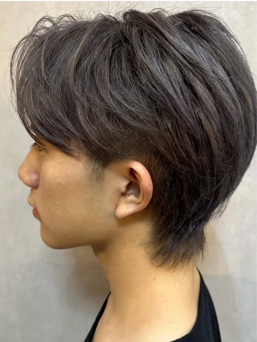 ショート カラー メンズ メンズブリーチ ブリーチ ヘアカラー 💜髪質改善/ 艶カラー/ミナ🩷のヘアスタイル
