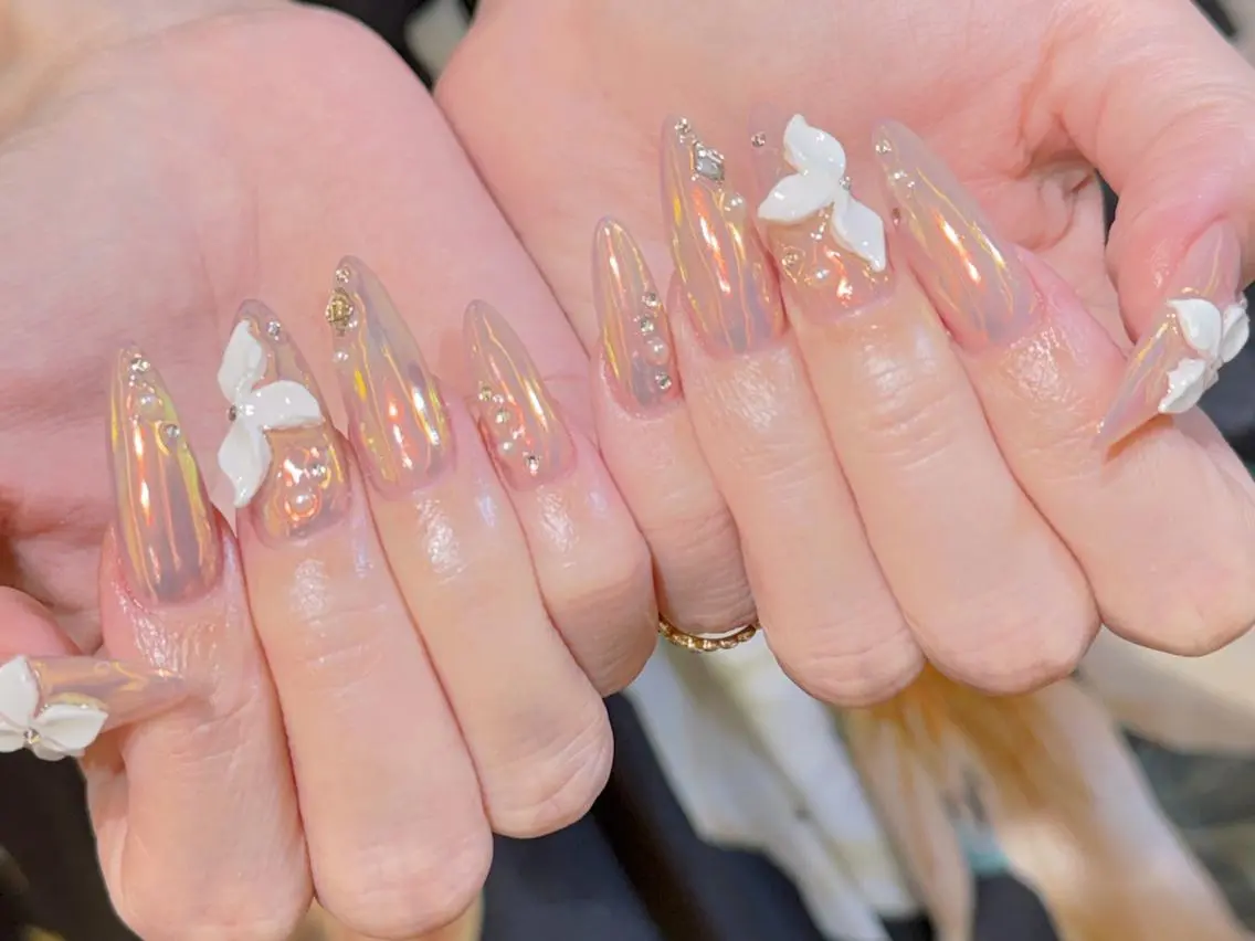 ネイル メンズ メンズ韓国風 オーロラネイル チークネイル 長さ出し フレンチネイル ハンドネイル ハンドケア NEW NAIL💞 Ka Kaのネイルデザイン