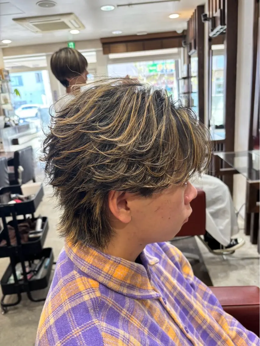 ショート メンズ メンズハイライト ハイライト カット ヘアカラー 【横浜メンズ特化】 💥りょうま💥のヘアスタイル