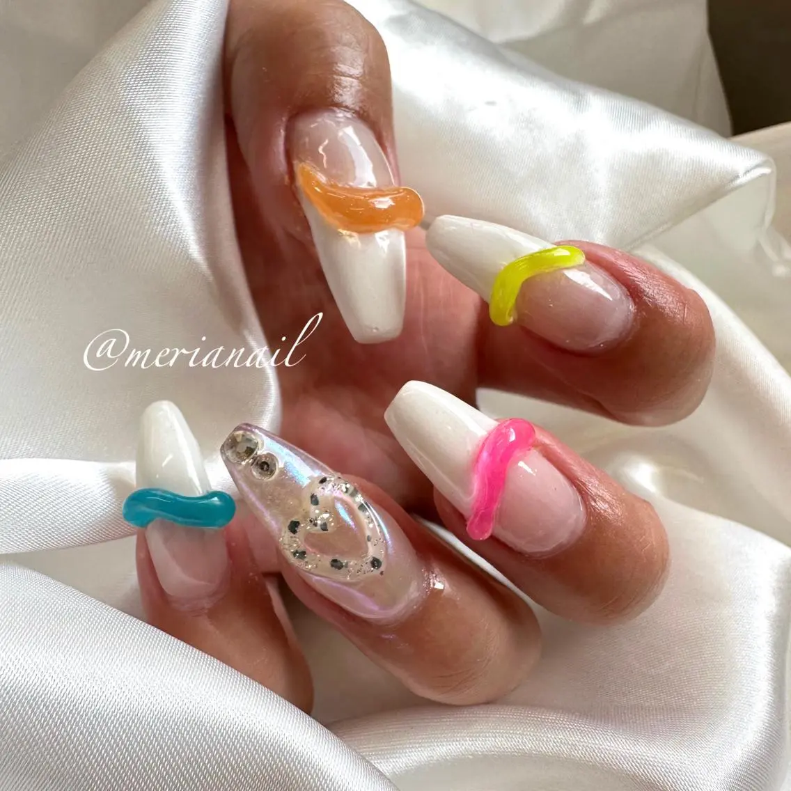 ロング カラー メンズ キッズ ネイル アイブロウ メンズアイブロウ オーロラネイル メンズネイル ミラーネイル ニュアンスネイル INFINITY Sachiのネイルデザイン