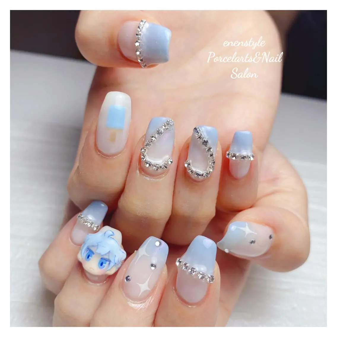 ミディアム ネイル 🐾enen style 🐾のネイルデザイン
