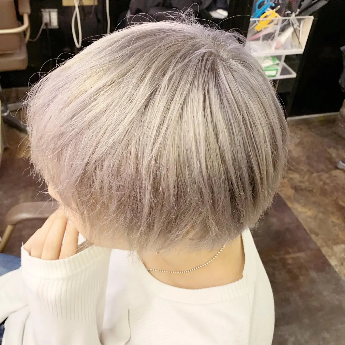 ミディアム カラー メンズ 熊谷 奈菜のヘアスタイル
