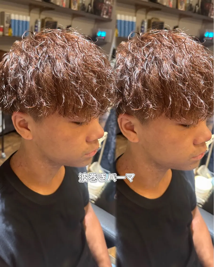 【最新styleで周りと差がつく】【メンズパーマ】カット+波巻きパーマ¥12200の写真