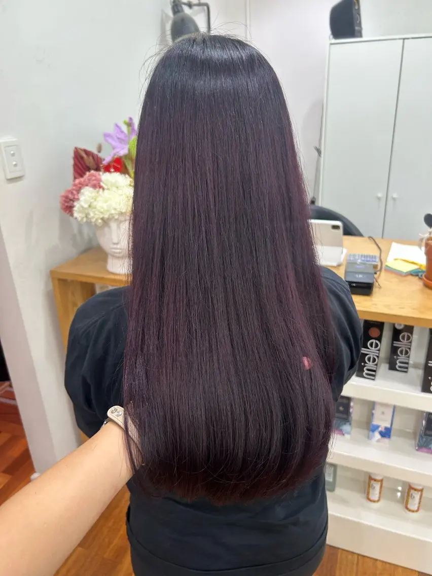 ロング カラー カット ヘアカラー トリートメント 久保山 友奈のヘアスタイル