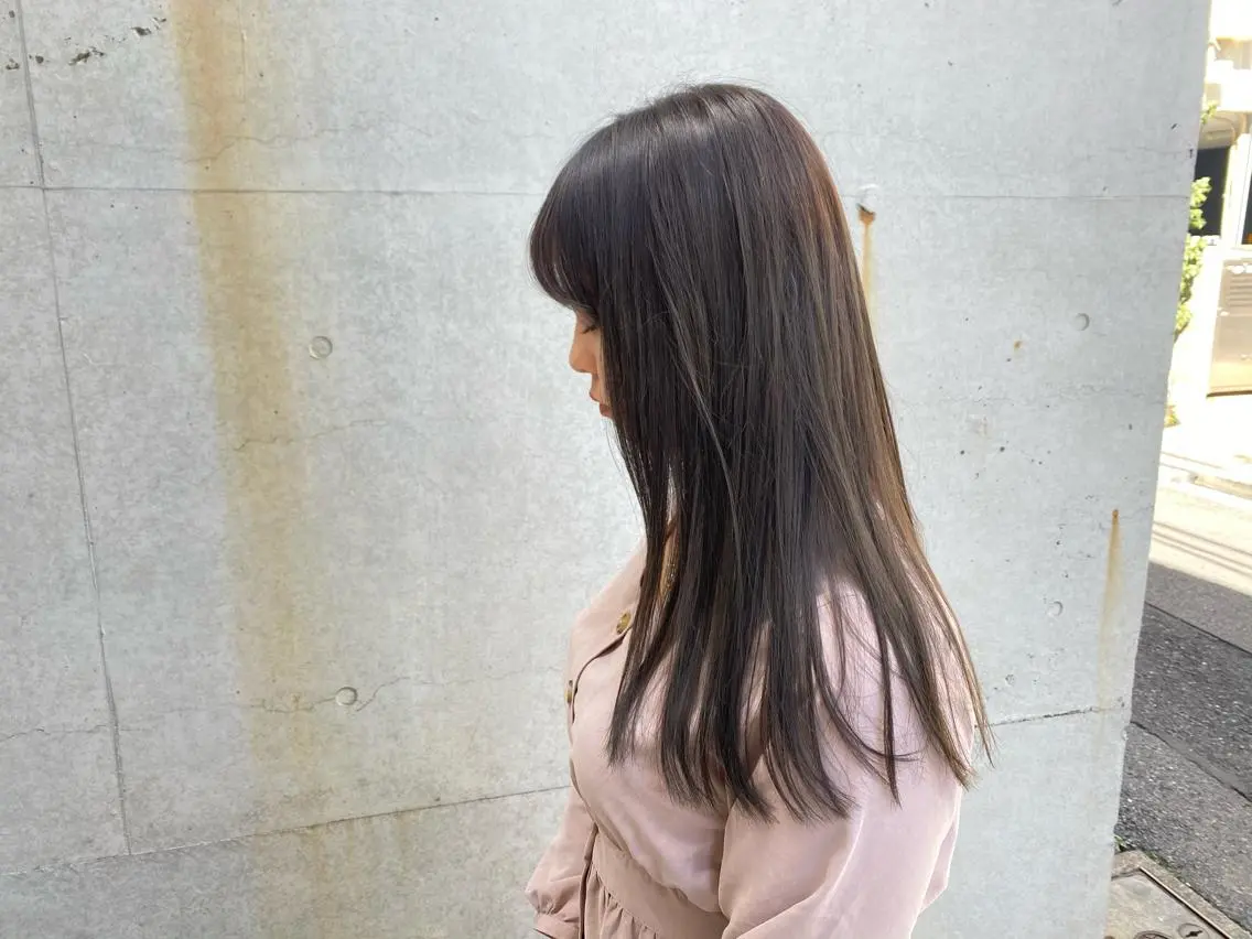 ロング カラー ブリーチ グレージュ ブリーチなしカラー 💐外国人風ヘア💐 ハイライト　Risaのヘアスタイル