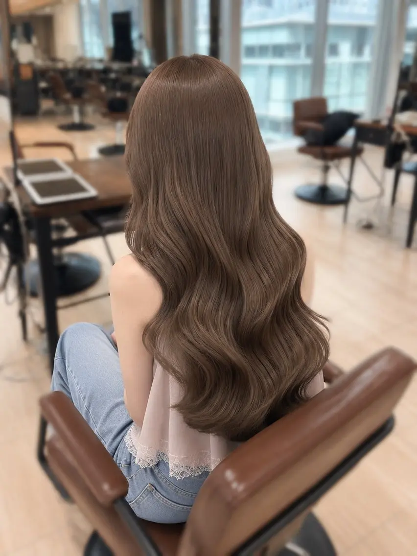 ロング カラー ヘアカラー トリートメント みこ🌙艶カラー/ ブラウン/ベージュのヘアスタイル