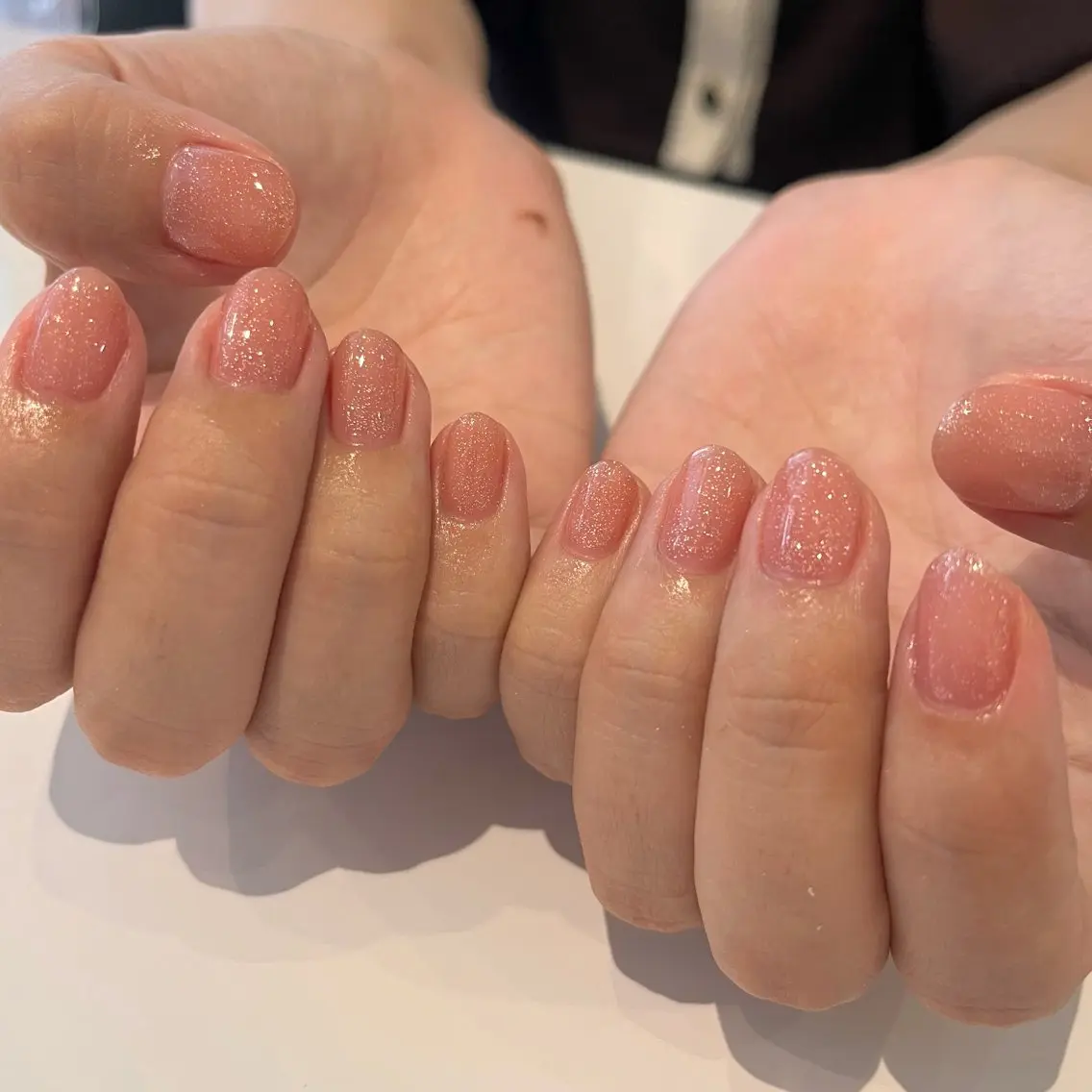 ネイル ラメ(グリッター) ピンク ハンドネイル ballie／小野原 なつみのネイルデザイン
