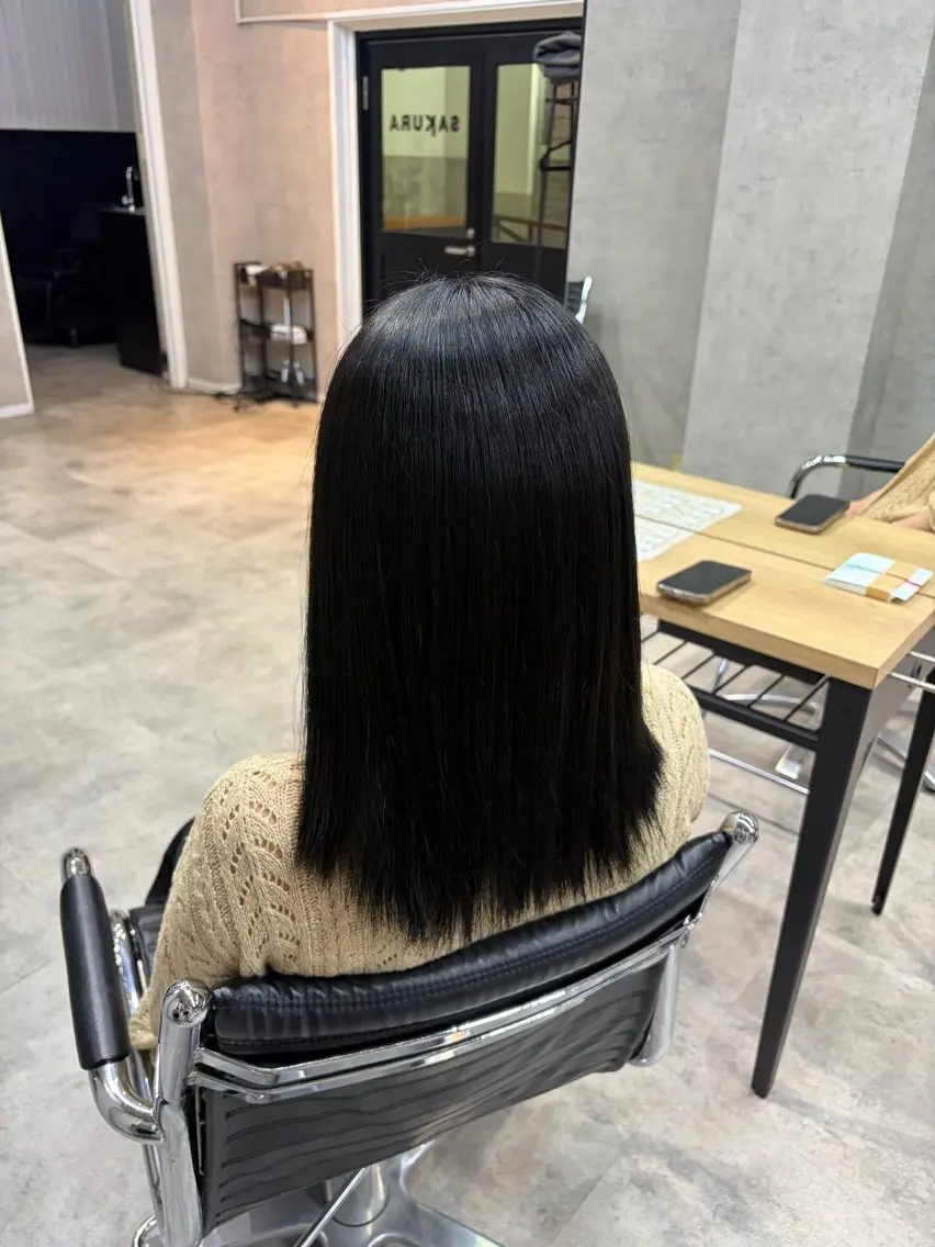 ミディアム カラー ヘアカラー トリートメント 【SAKURA】 あゆな🎀のヘアスタイル