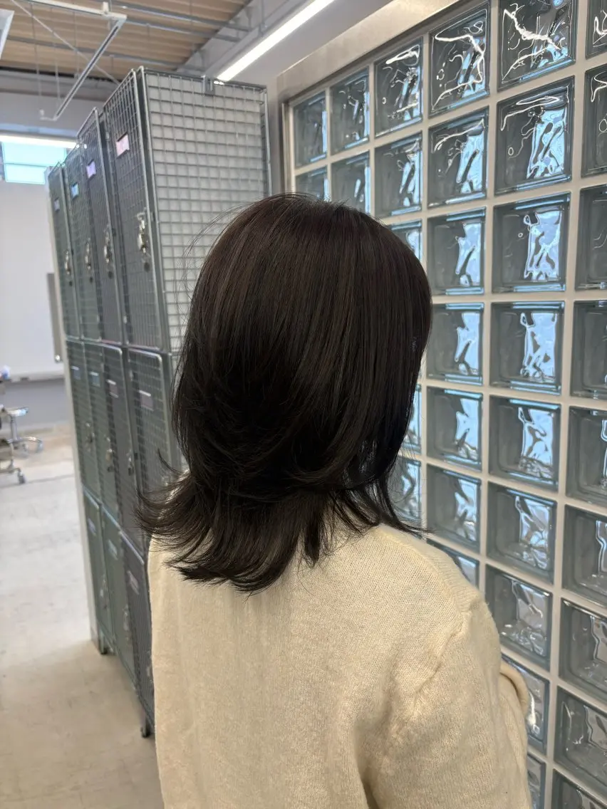 ミディアム ハッシュカット ウルフカット カット M Y Uのヘアスタイル