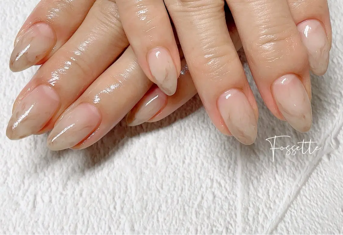 ネイル グラデーション 大理石ネイル(マーブル) ニュアンスネイル 夏ネイル nailsalon Fossetteのネイルデザイン