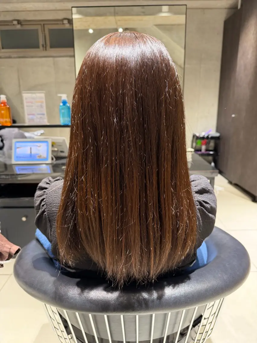 カラー ベージュカラー グレージュ ヘアカラー トリートメント 艶カラー 梨菜💜のヘアスタイル