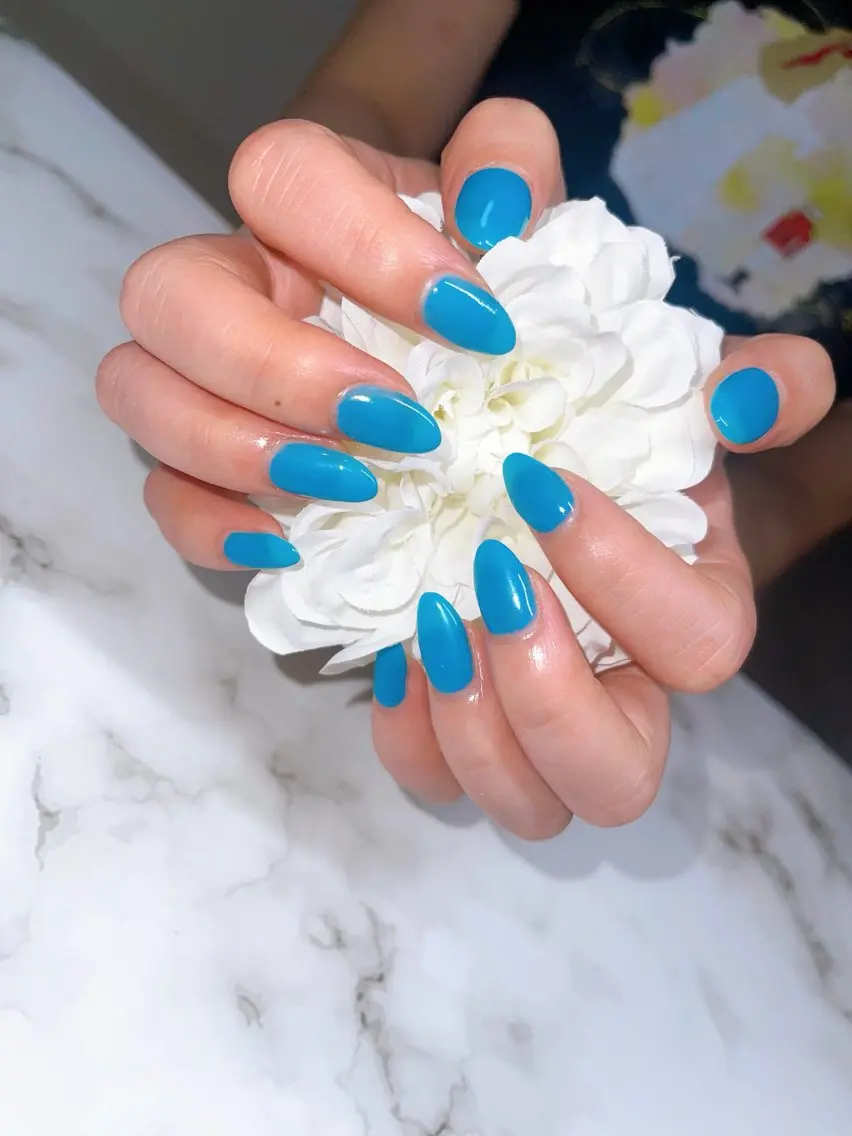 ネイル ブルー R@nail🫧町田 🫧らんのネイルデザイン