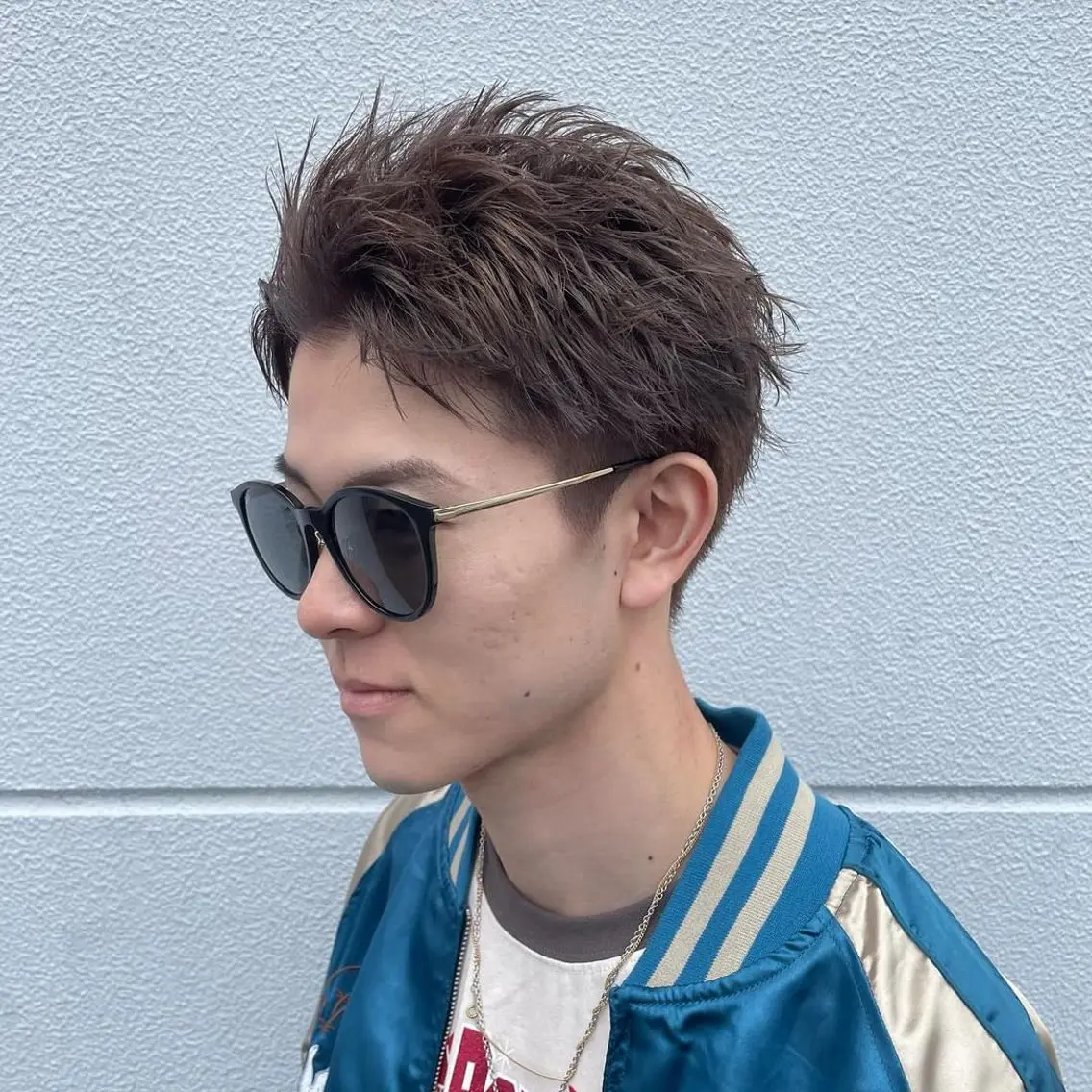 カラー メンズ メンズブリーチ ブリーチ グレージュ 仲川 礼のヘアスタイル