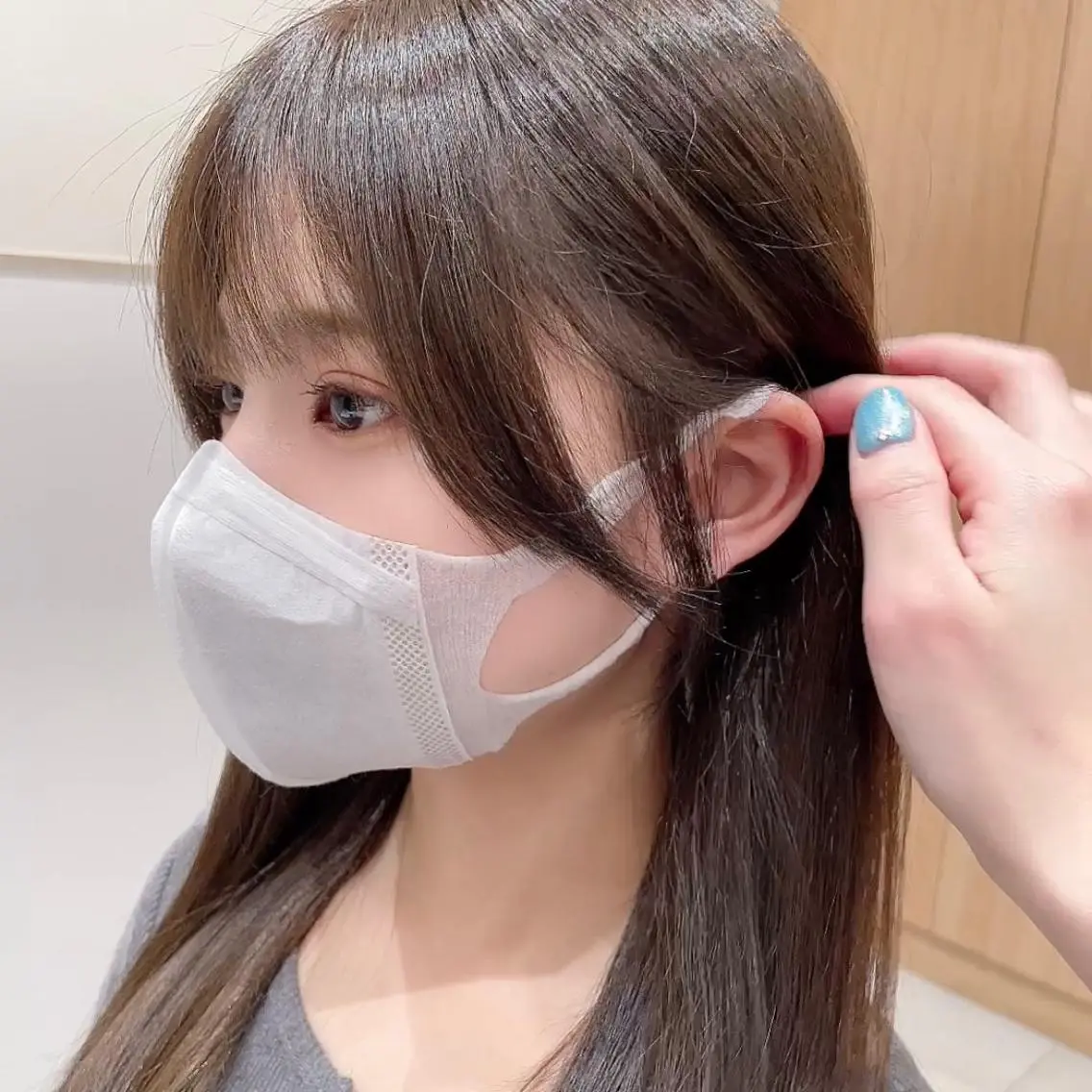 セミロング カラー カット ヘアセット 🤎小顔レイヤー /ベージュ🤎友香のヘアスタイル