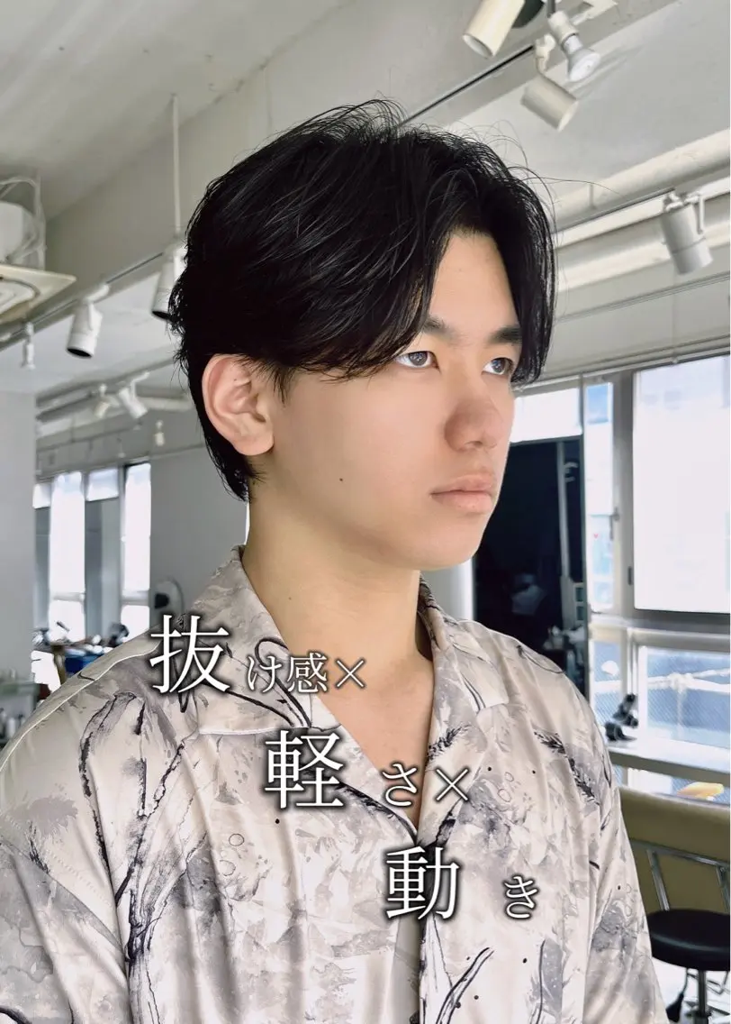 ショート パーマ メンズ カット パーマ センターパート職人 柏/メンズ/ ハルキのヘアスタイル
