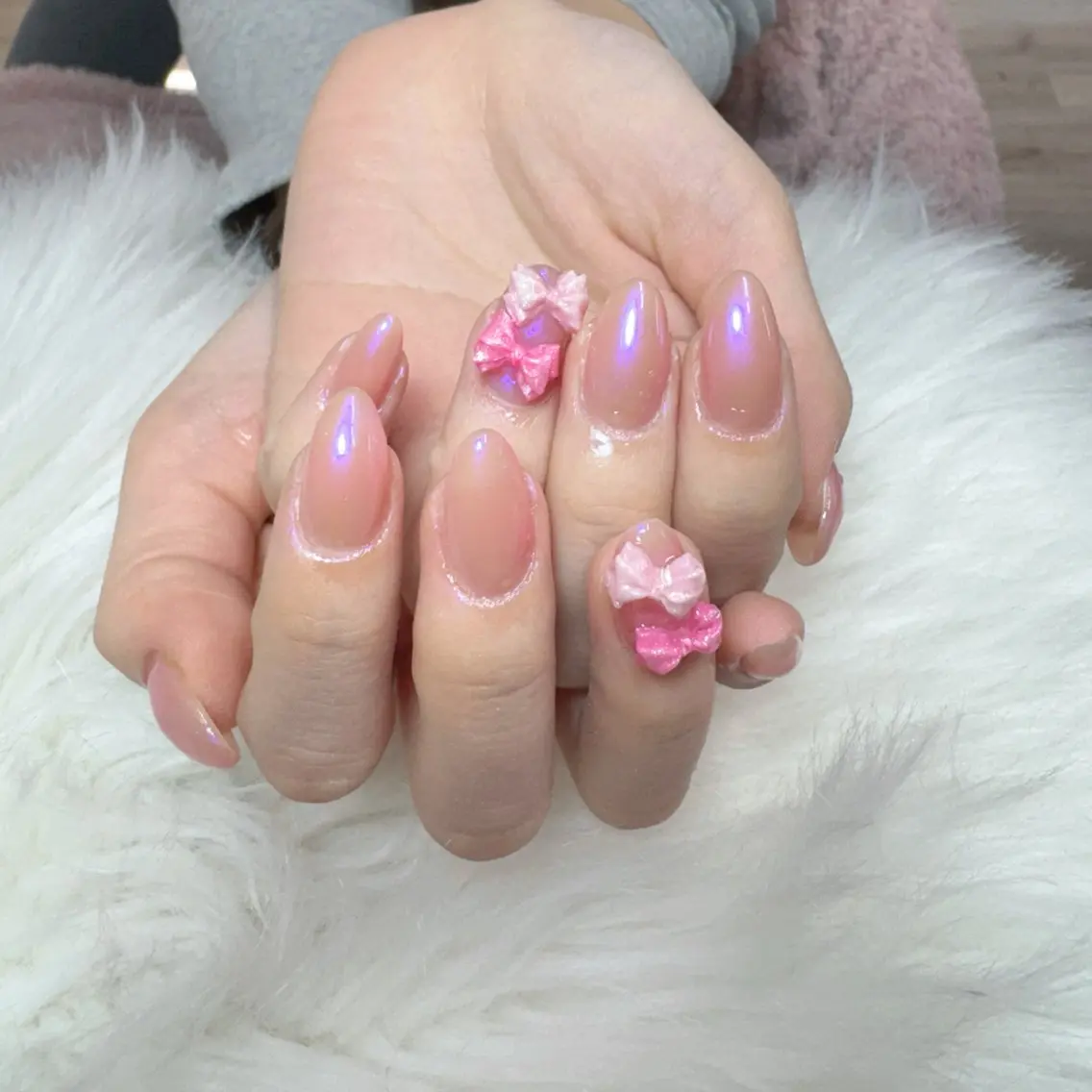 ネイル ハンドネイル 🎀nana🫧 ワンホンネイル🎀のネイルデザイン