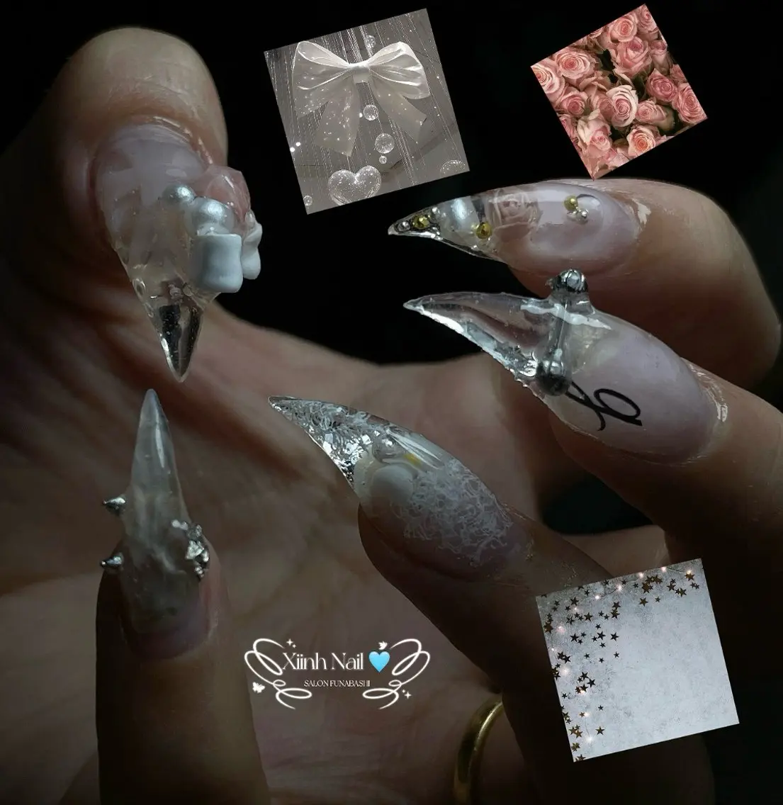 ネイル チークネイル 桜ネイル 長さ出し フットネイル ジェルネイル ハンドネイル XIINH NAIL SALONのネイルデザイン