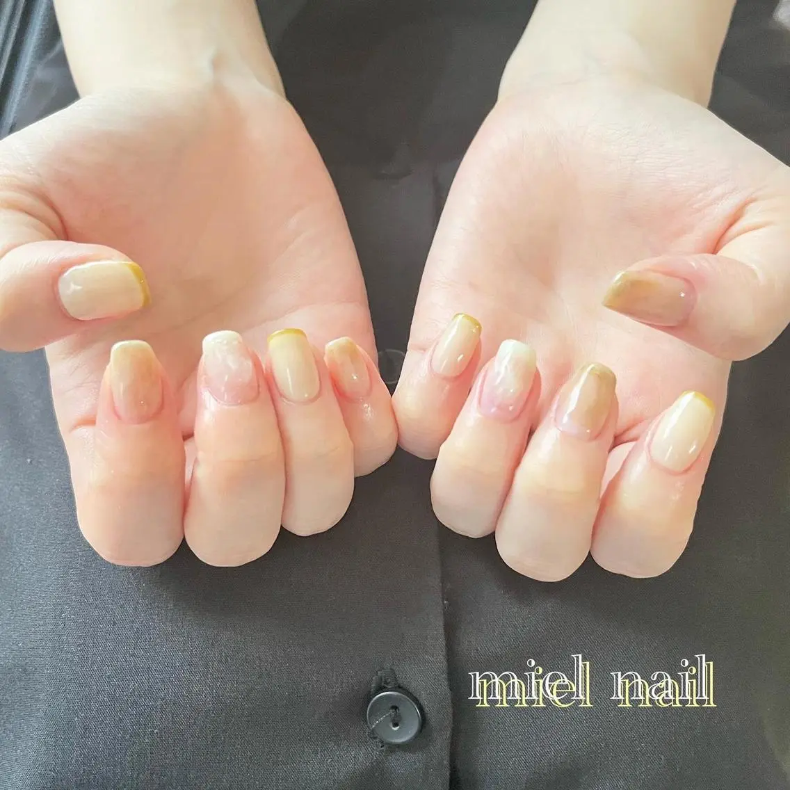 ネイル ニュアンスネイル 夏ネイル ハンドネイル miel nailのネイルデザイン