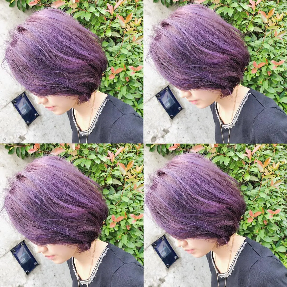 ショート カラー ヘアアレンジ メンズ キッズ カット ヘアカラー トリートメント 💟Chloe原宿店 🩶ハイトーンのヘアスタイル