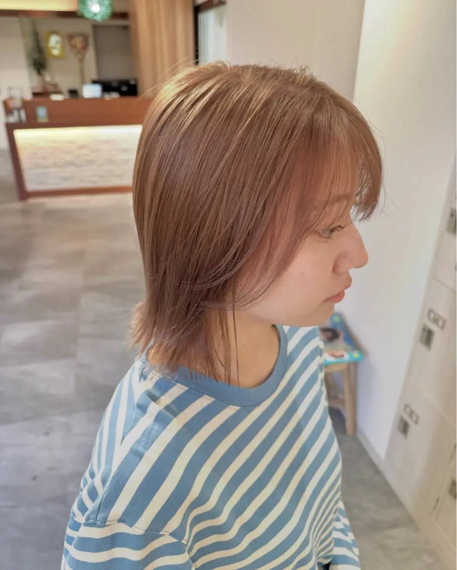 ミディアム カラー ヘアカラー トリートメント ツチイ リョウタのヘアスタイル