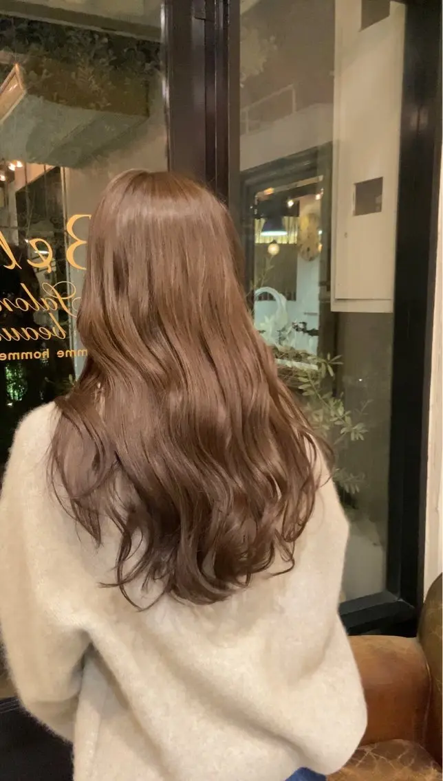 ロング カラー ブラウンカラー ケアカラー ダメージレス美容師 🌱水島侑理のヘアスタイル