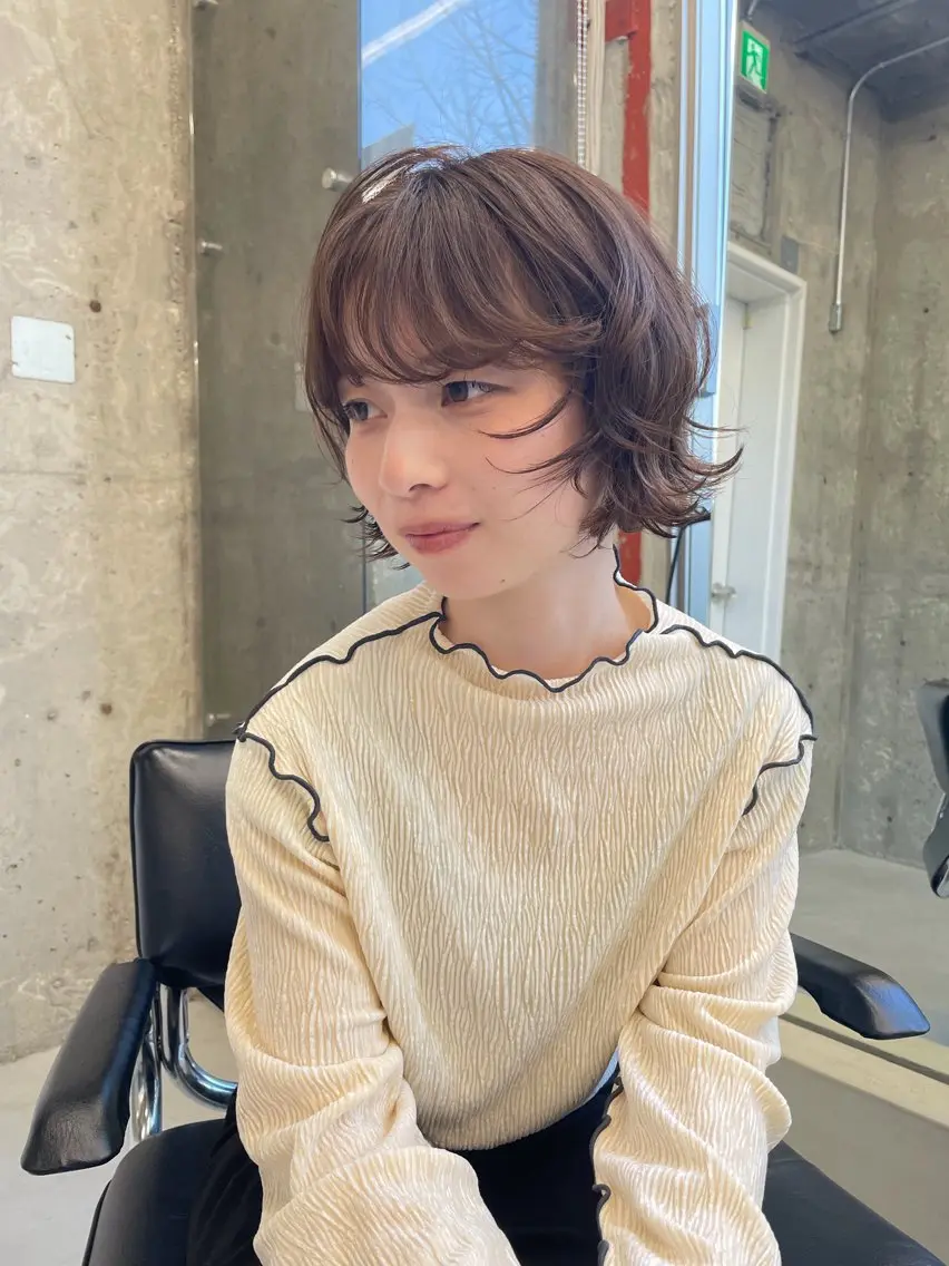 ショート カラー RIN🎀レイヤー/ ボブ/オリーブカラーのヘアスタイル