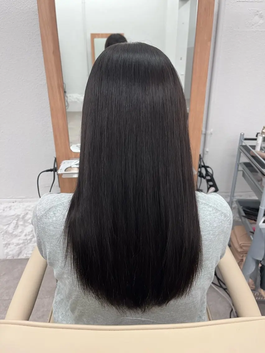 セミロング カラー ヘアカラー トリートメント 縮毛矯正 / 透明感カラー首藤大翔のヘアスタイル